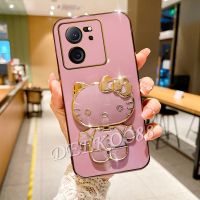 สำหรับ Xiaomi Mi 13T 13 Ultra Pro 4G Mi13T Xiaomi13T 2023ใหม่ Softcase เคสสมาร์ทโฟนด้วยน่ารักกระจกเคทีที่วางโทรศัพท์เคสฝาหลัง