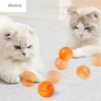 SHENEY ลูกบอลซิลิโคนอัจฉริยะชาร์จไฟได้,ลูกบอลฝึกแมวเครื่องประดับสัตว์เลี้ยงของเล่นแมวเรืองแสงมีความยืดหยุ่นด้วยไฟฟ้าชาร์จไฟได้