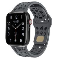 Silicone Breathable Strap For Apple Watch 49mm 45mm 44mm 41mm 40mm 38mm 42 mm Sport Bracelet iwatch series Ultra 8 SE 7 6 5