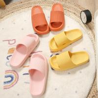 Upgrade Summer Women Slippers Thick Sole 4CM EVA Slides Slippers Non-Slip Soft Bottom Men Sandals Home Shoes Flip Flops