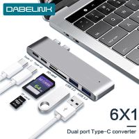 USB ค้นหาอเนกประสงค์ชนิด C ฮับ USB USB C เพื่อ USB 3.0 Thunderbolt 3 PD 100W Dock สำหรับ Macbook Pro 2018 2017อุปกรณ์เสริมด็อค USB USB C 3.1พอร์ต Type-C