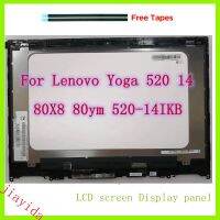 14Ikb 520สำหรับ Lenovo โยคะ520-14IKB 520-14 Flex 5-14 1470ชุดประกอบแผงดิจิตอลระบบสัมผัสหน้าจอ LCD พร้อมกรอบ HD/fhd