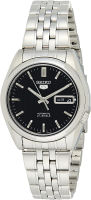 Seiko Mens SNK361 Stainless Steel Analog with Black Dial Watch