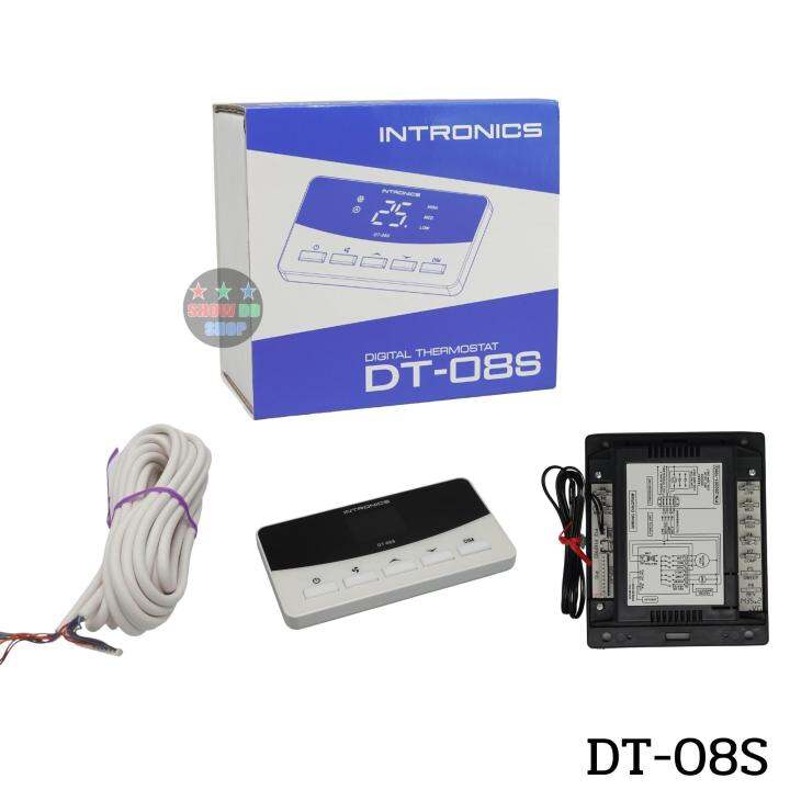 รูมคอลโทรลแอร์-intronics-dt03-plus-intronics-dt04-plus-dt08s-รีโมทแอร์แบบติดผนัง-กล่องควบคุมแอร์-รูมเทอโมสตัด-อินโทรคนิคส์