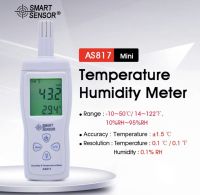 SMART SENSOR AS817 ดิจิตอลความชื้นความชื้นอุณหภูมิอุณหภูมิTester-10-50CจอแสดงผลLCD Max/Minวัด