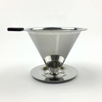 Reusable Coffee Filter Holder Stainless Steel Coffee Filters Funnel Baskets Coffee Filter Pour Over Dripper Strainer Coffee Tool