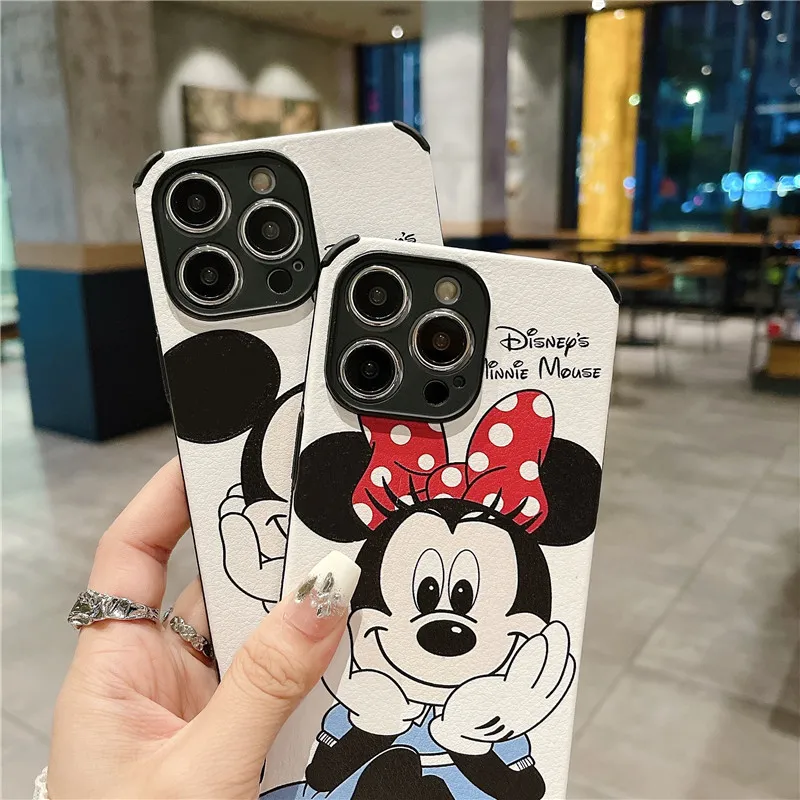 イングレム Inglem iPhone 15 Pro Max Case, Disney Hybrid Case, Charaful Multi  Mickey Mouse