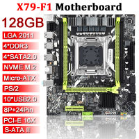 X79-F1เมนบอร์ด LGA 2011 Dual ช่อง DDR3 NVME M.2 Placa Mae X79เมนบอร์ด SATA 2.0 PCI-E USB2.0สำหรับ XEON V2 Mainboard