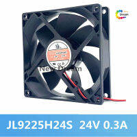 1ชิ้น JL9225H24S 24โวลต์0.30A 9.2เซนติเมตร9225เครื่องเชื่อมเงียบเป็นพิเศษพัดลมทำความเย็นอินเวอร์เตอร์