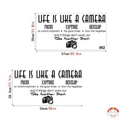 วอลล์เปเปอร์พีวีซีติดผนังลาย Life Is Like A Camera สําหรับตกแต่งบ้าน