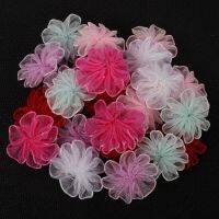 [HOT!] Lucia crafts 24pcs 22mm Organza Bowknot Girls Flower Rosette Bow Headwear Material DIY Garment Sewing Accessories B0905