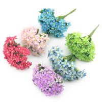 12pcs/1bunch Mini Bouquet  Artificial Silk Flowers For Wedding Decoration DIY Scrapbooking Wreath Gift Craft Fake Flower Artificial Flowers  Plants