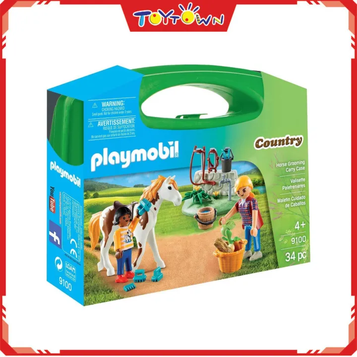 Playmobil Groomer With Heart Pony Playset - Brush & Decorate Pony With Heart Barrettes