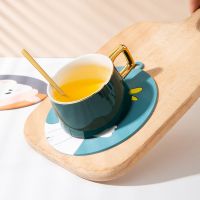 Japanese circular coaster silicone slip insulation coaster coaster hot drink cup holder cup holder home dining table decoration