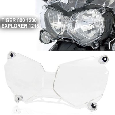 อะคริลิคมอเตอร์ไซค์ใหม่เหมาะสำหรับ Tiger 800 XC XCX XR XRT XRX 2011-2018 2017ที่ป้องกันไฟหน้าป้องกันที่คลุมหลอดไฟ