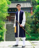 Custom Make 25 Colors Long Vest Tai Chi Uniform Shaolin Monk Kung Fu Wing Chun Taoist Suit Need Measurements