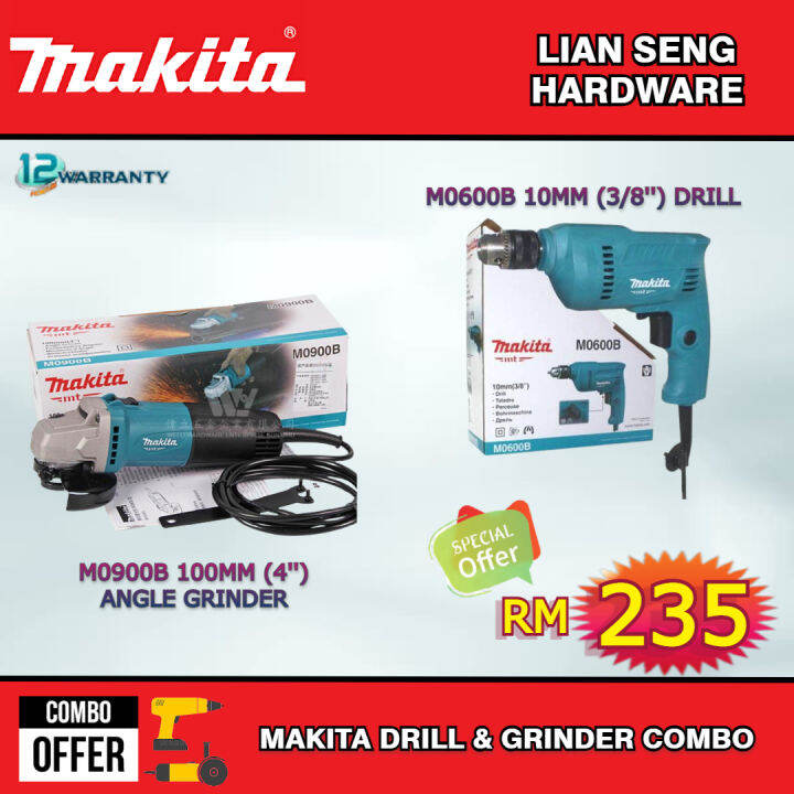 MAKITA DRILL & GRINDER COMBO (M0900, M0600) Lazada