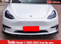 skirt สเกิตหน้า ลิ้นหน้า Tesla Model Y 2020 2021 2022 2023 ทรง Aero สี ดำเงา NT lip skirt