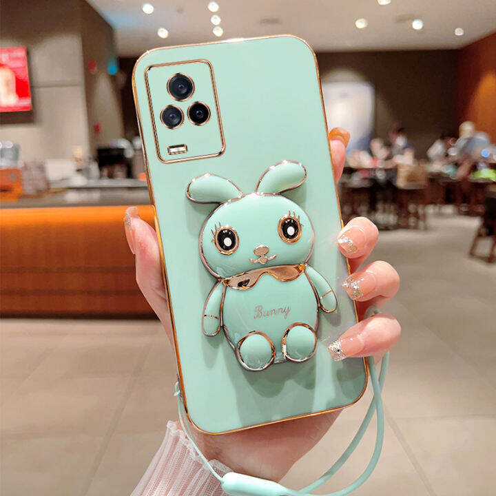 เคสนิ่มสำหรับโทรศัพท์-vivo-iqoo-7เคส-vivo-iqoo7การ์ตูนกระต่ายเคสโทรศัพท์ซิลิโคนกันกระแทก