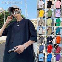 CODAndrew Hearst （size M-8XL 10 Colour）Basic Unisex Large Size Tops Comfortable Oversized Round Neck Plain Colour Short-sleeved Solid Tees Casual Loose Plus Size T-shirt Berjalur Lelaki