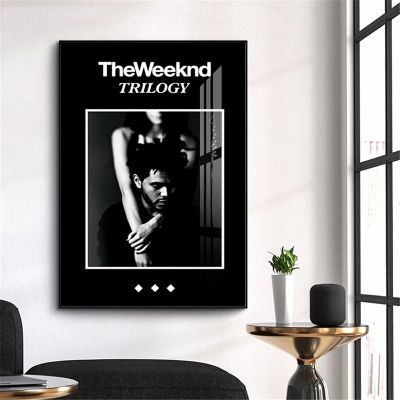 The Weeknd Trilogy ภาพวาดผ้าใบเพลงอัลบั้ม Wall Art Modern Singer โปสเตอร์พิมพ์ Party ภายใน Room Decor