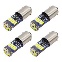 【CW】1pack BA9S LED T4W Bulbs Car Light Bulb 4014 15 SMD Non-Polarity White Auto LED Trunk Lights License Plate Lamp DC 12V