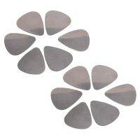 12X Stainless Steel Guitar Picks - Silver