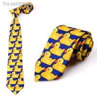 ❉✌№ Men Women Funny Yellow Duck Printed Necktie Imitation Silk Cosplay Party Business Suit Ties Neckwear Show Wedding Accessories