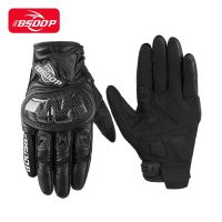 【CW】Summer Motorcycle Gloves Men Leather Moto Gloves Touch Screen Motorcyclist Biker Gloves with Carbon Fiber Knuckle Protection