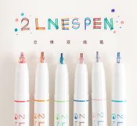 ปากกาสองหัว  ปากกาสองสีในแท่งเดียว ปากกาหมึกเจล ปากกาสี