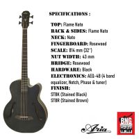 ARIA FEB-F2M STBK ELECTRIC ACOUSTIC BASS 814MM SCALE W/BAG เบสโปร่งไฟฟ้าคุณภาพ สุดคุ้ม