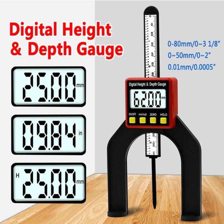 OKDEALS Sarpentry Calipers With Feet Digital Height LCD Height Gauges