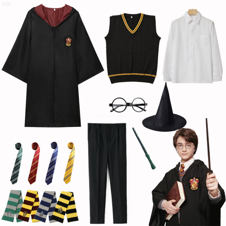 Harry Potter cloak adult children magic Robe Set Cosplay animation ...