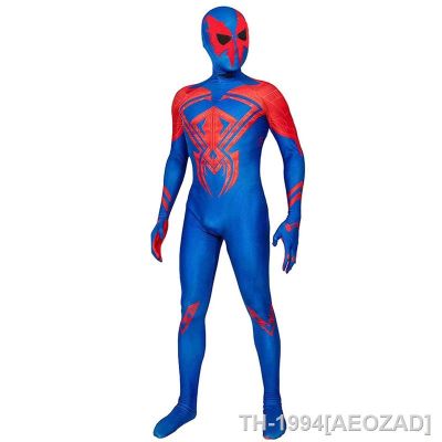 AEOZAD Marvel Spider Verse Spiderman แฟนตาซีสำหรับผู้ใหญ่ Macacão de Halloween Geral 2099 Carlos OHara COSPLAY Bodysuit