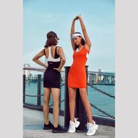 2022 New Tennis Dress Tennis Skirt Sports Dress Anti-light One-piece Yoga Clothes Breathable Quick-drying Fitness Clothes Women