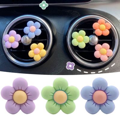【DT】  hotCar Cute Flower Aromatherapy Decoration Air Conditioner Outlet Perfume Clip Cartoon Flora Decor Interior Air Freshener Ornament