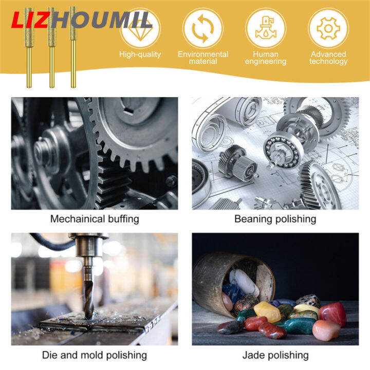 lizhoumil-หินเสี้ยนเครื่องเหลาเลื่อยห่วงโซ่เพชร24ชิ้น1-8-ก้านเลื่อยอุปกรณ์เครื่องบดหินลับมีดสำหรับแกะสลักหินไฟฟ้า-5-32-3-16-7-32