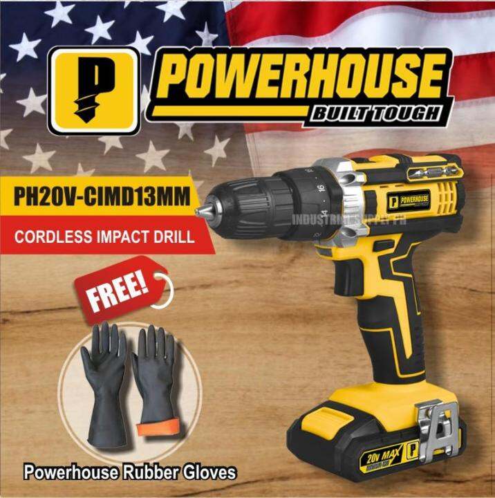 Powerhouse PHBK20VCIMD13MM Cordless Impact Drill 20V with Powerhouse