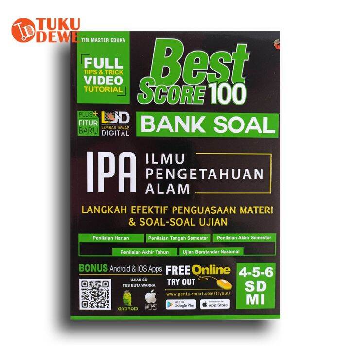 Buku SD Kelas 4 5 6 - Best Score 100 Bank Soal Ipa Sd/Mi 4 5 6 | Lazada ...