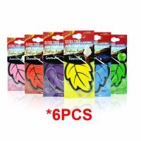 6PCS3PCScar accessories interior Car Air Freshener Natural scented tea paper Auto Hanging Vanilla perfume fragrance Leaf Shape