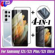 4-Trong-1 Đối Với Samsung Galaxy Kính Cường Lực S21 Ultra 5G 3D Full