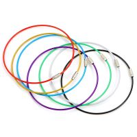 Colorful Car Keychain Tag Rope Wire Rope Loop Universal Small Tool Ring Key Ring