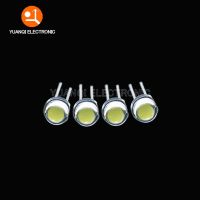 50pcs White 5mm F5 Straw Hat LED Chandelier Crystal Lamp Beads Super Bright Big Core Chip 6-7LM Light emitting diodes DIY lights Fuel Injectors