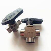 Free Ship  3 Way Female Thread Ball Valve 1/8" 1/4" 3/8" 1/2" Stainless Steel 304 High Pressure Temperature Tee Ball Valve