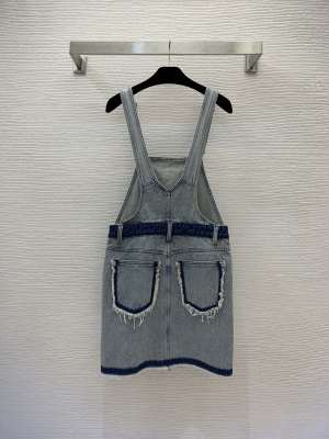 202304 New Denim Dress Back Skirt Ladies Out Of The Street Popular Fashion Decoration Summer New Style Ladies Denim Dress