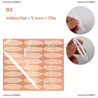 mishun318862 180/240pcs Invisible Lace Double eyelid TAPE Lift Strips สติกเกอร์ตาข่ายตาเทป