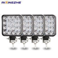 Cke CW】RXZ Headlights 48w Led light bar Spotlight Offroad LED work light 12V 24V For Motorcycle Truth Boat Tractor Trailer Car 4X4 SUVs