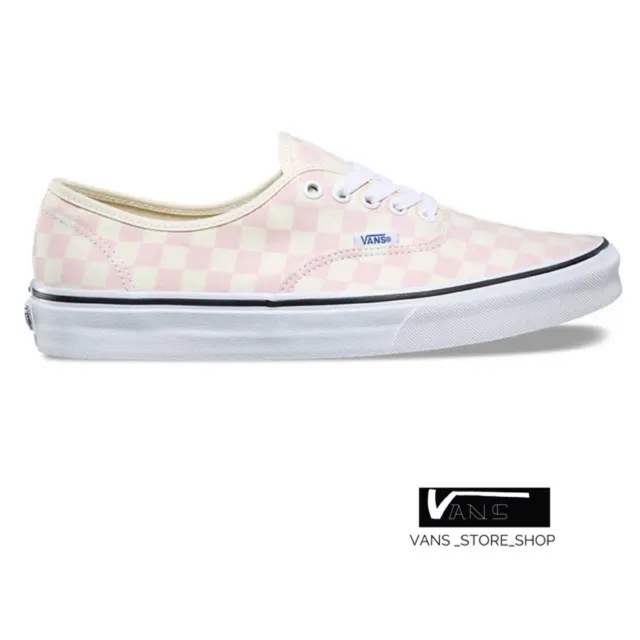 vans authentic checkerboard chalk pink