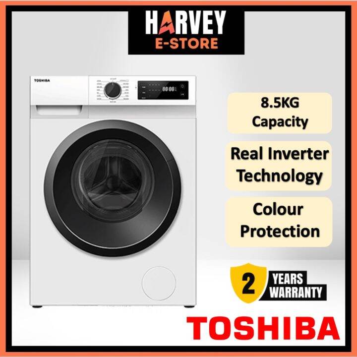 Toshiba TWBH95S2M(WK) 8.5KG Front Load Real Inverter Washer / Washing