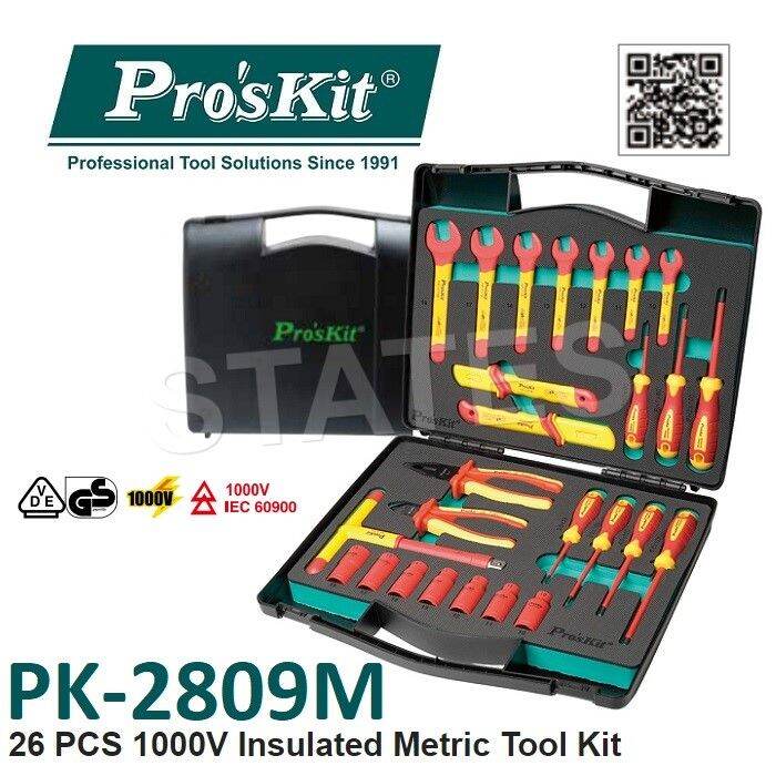 Pro'sKit PK-2809M 26 PCS 1000V Insulated Metric Tool Kit | Lazada